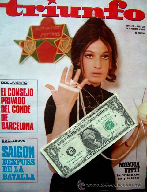 Coleccionismo de revistas y peri&oacute;dicos: Revista TRIUNFO / MONICA VITTI, JOHANNA SHIMKUS