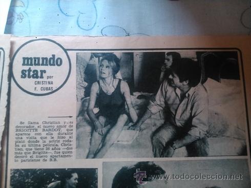 Coleccionismo de Revistas y Peri&oacute;dicos: RECORTE BRIGITTE BARDOT