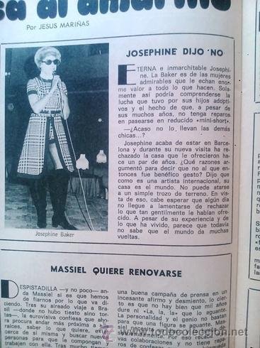 Coleccionismo de Revistas y Periódicos: RECORTE JOSEPHINE BAKER. Lote 44667251