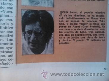 Coleccionismo de Revistas y Peri&oacute;dicos: RECORTE john lennon los beatles the