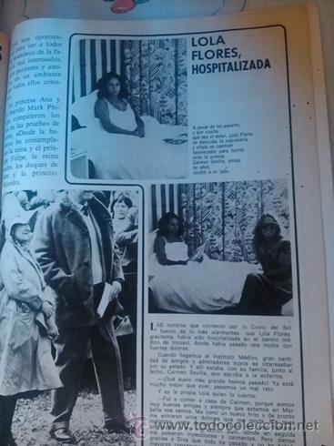 Coleccionismo de revistas y peri&oacute;dicos: RECORTE lola flores