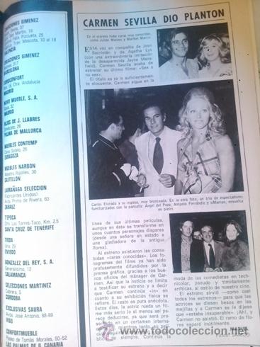 Coleccionismo de Revistas y Peri&oacute;dicos: RECORTE carmen sevilla