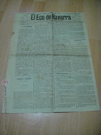 Sammeln von Zeitschriften und Zeitungen: el eco de navarra n&ordm; 4558 26 de mayo de 1893