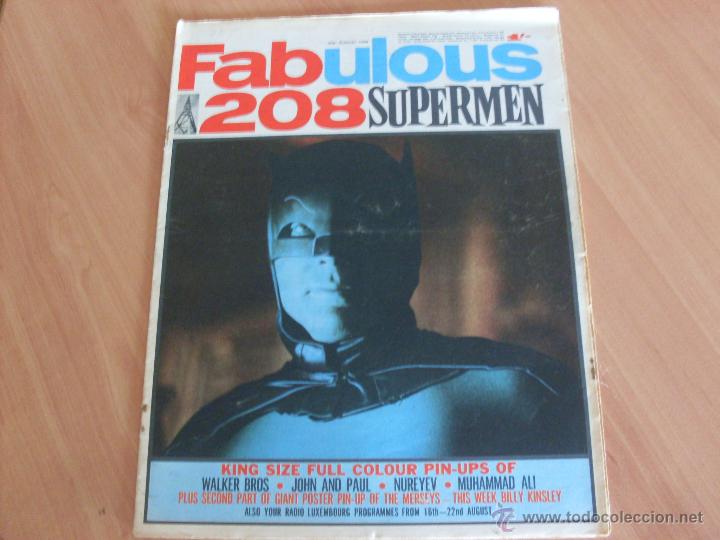 Coleccionismo de Revistas y Peri&oacute;dicos: FABULOUS MAGAZINE 20TH AUGUST 1966 (SUPERMEN, BEATLES, NUREYEV, WALKER BROS, MERSEYS, .. )(AB-2)