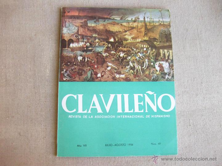 Coleccionismo de revistas y peri&oacute;dicos: REVISTA CLAVILE&Ntilde;O JULIO AGOSTO DE 1956 - NUMERO 40