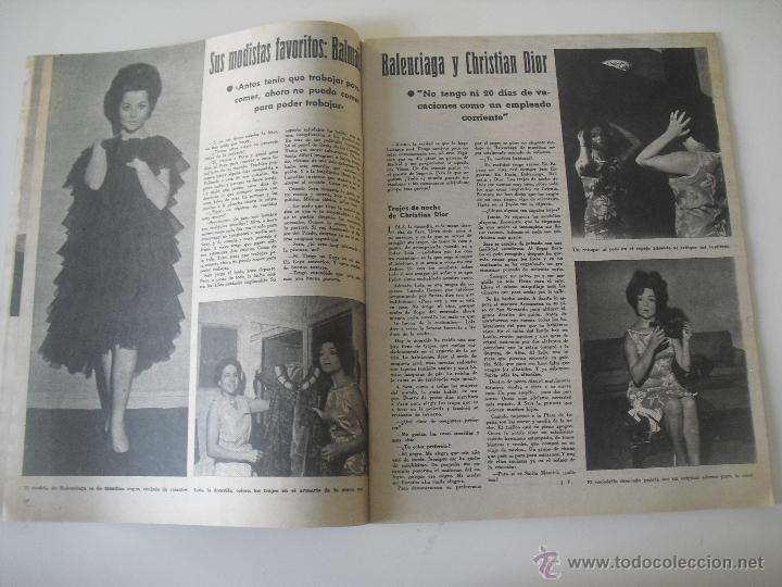 Coleccionismo de revistas y peri&oacute;dicos: Sara Montiel reportaje 4 paginas sueltas. Hojas de Revista de 1964