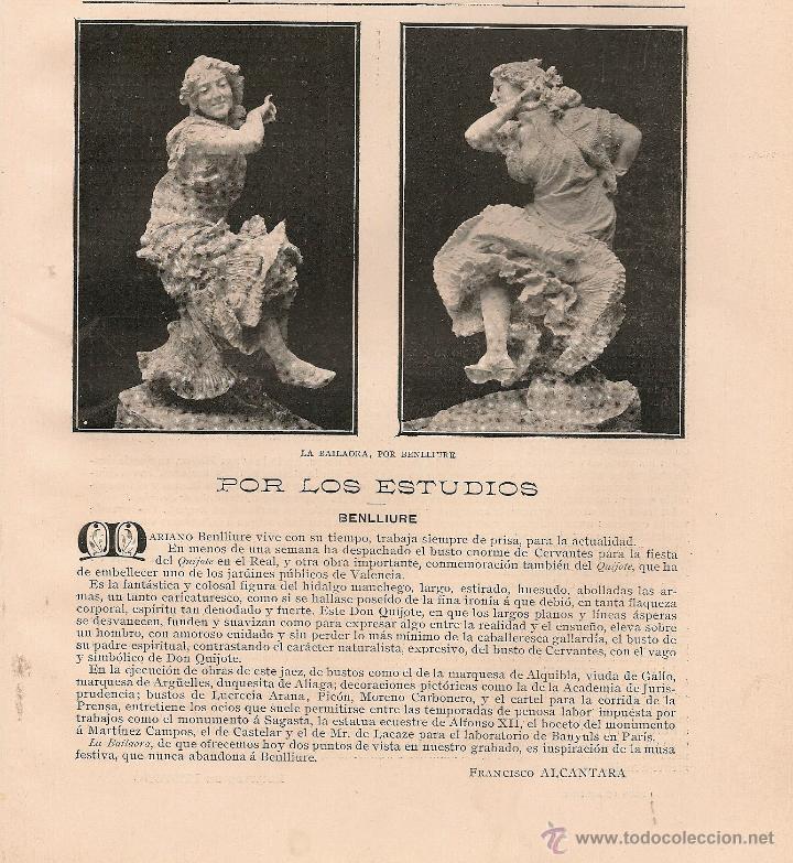 Coleccionismo de Revistas y Peri&oacute;dicos: *ARTE * En los estudios. Benlliure / por Francisco Alc&aacute;ntara - 1905