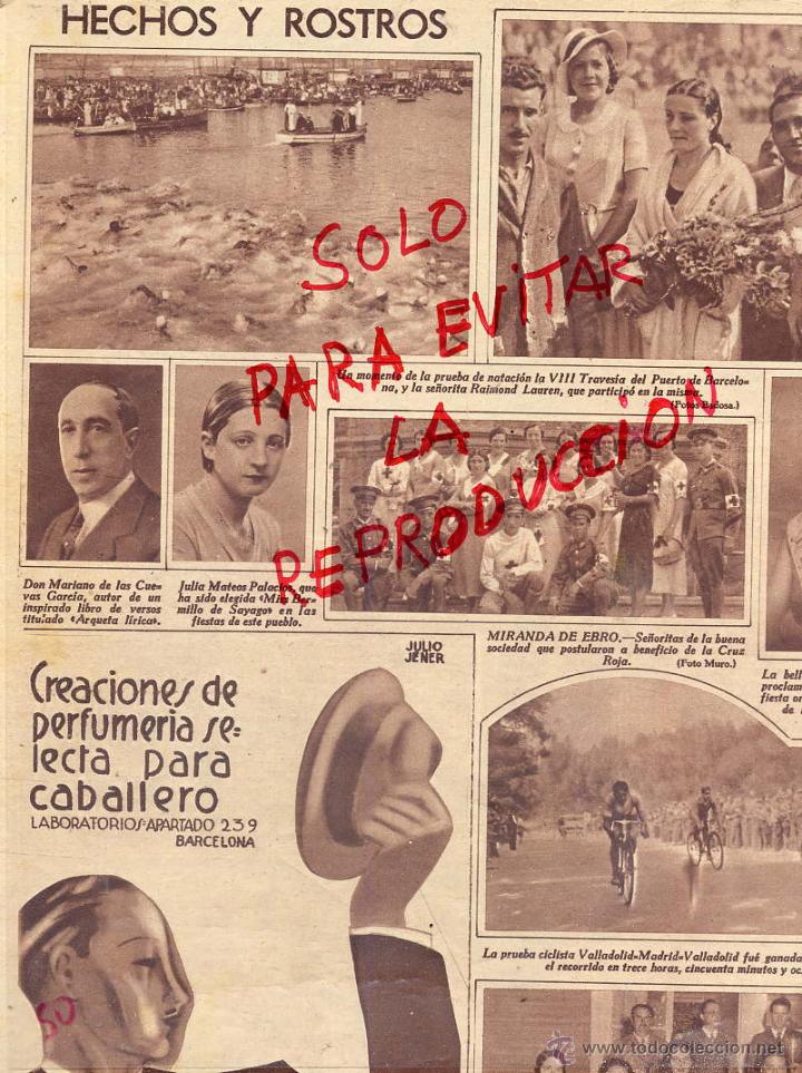 Coleccionismo de revistas y peri&oacute;dicos: MIRANDA DE EBRO 1933 FESTIVAL -CICLISMO VALLADOLID-MADRID HOJA REVISTA