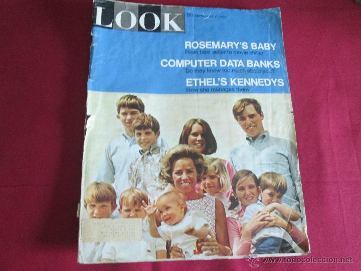 Coleccionismo de Revistas y Peri&oacute;dicos: REVISTA-LOOK-25 JUNIO 1968-ETHEL&acute;S KENNEDYS-VER FOTOS.