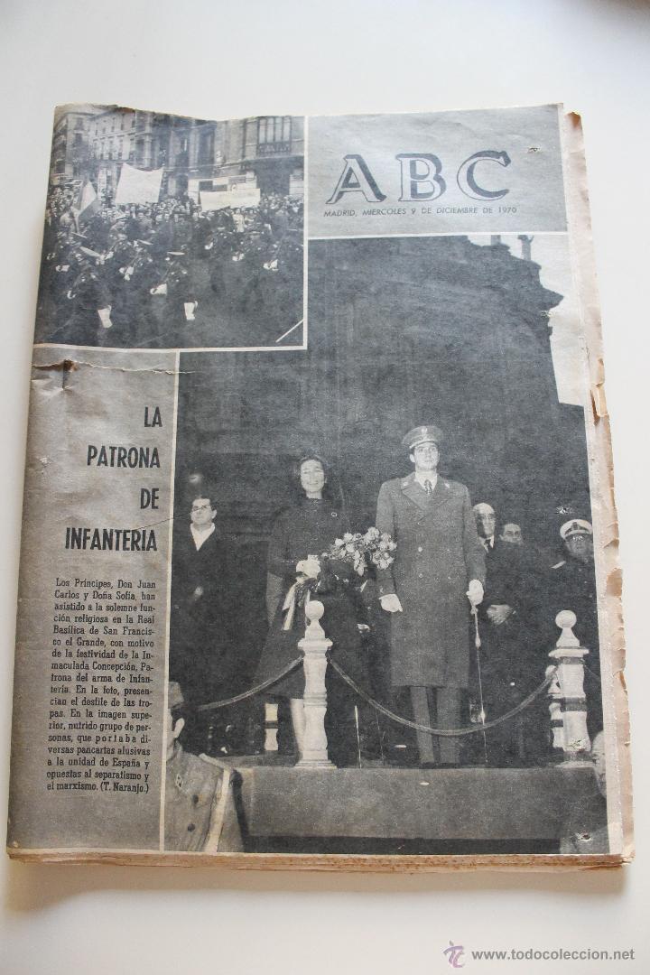 Coleccionismo de Revistas y Peri&oacute;dicos: ABC, DICIEMBRE 1970, LOS PRINCIPES CELEBRANDO LA PATRONA DE INFANTERIA EN LA REAL BASILICA MADRID