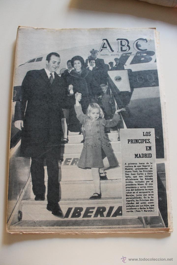 Coleccionismo de Revistas y Peri&oacute;dicos: ABC, FEBRERO 1971 LOS PRINCIPES EN MADRID PROCEDENTE ESTADOS UNIDOS VIAJE OFICIAL