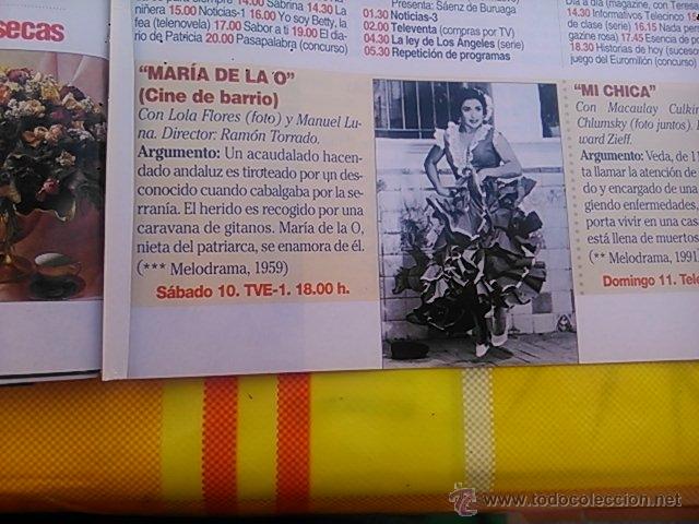 Coleccionismo de revistas y peri&oacute;dicos: RECORTE lola flores