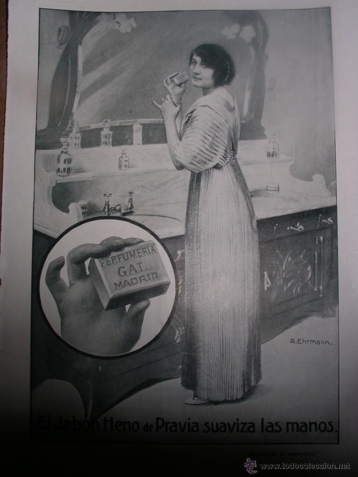 Coleccionismo de revistas y peri&oacute;dicos: Jab&oacute;n Heno de Pravia. Suaviza las manos.  Original publicidad de revista, a&ntilde;os 20
