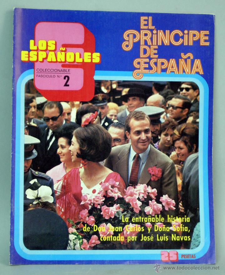 Coleccionismo de revistas y peri&oacute;dicos: Los Espa&ntilde;oles n&ordm; 2 coleccionable fasc&iacute;culo El Pr&iacute;ncipe de Espa&ntilde;a 1972 futuro rey Juan Carlos I