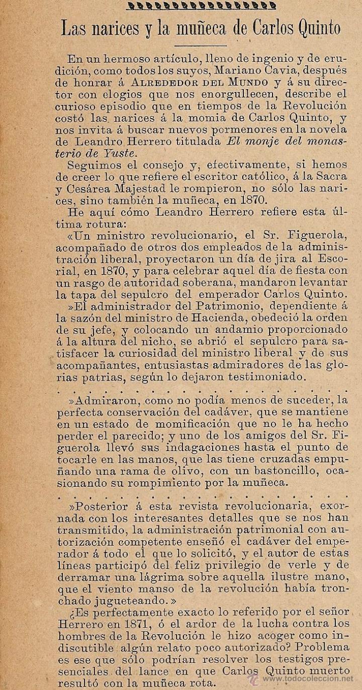 Collection Magazines and Newspapers: Las narices y la mu&ntilde;eca de Carlos Quinto (V) - 1899