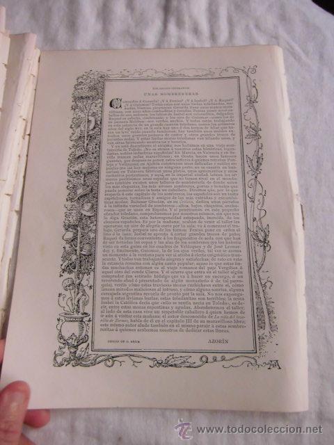 Coleccionismo de Revistas y Peri&oacute;dicos: LOS AMIGOS LITERARIOS.UNA SOMBRERERAS AZORIN.DIBUJO J.ARIJA HOJA REVISTA BLANCO Y NEGRO 1906