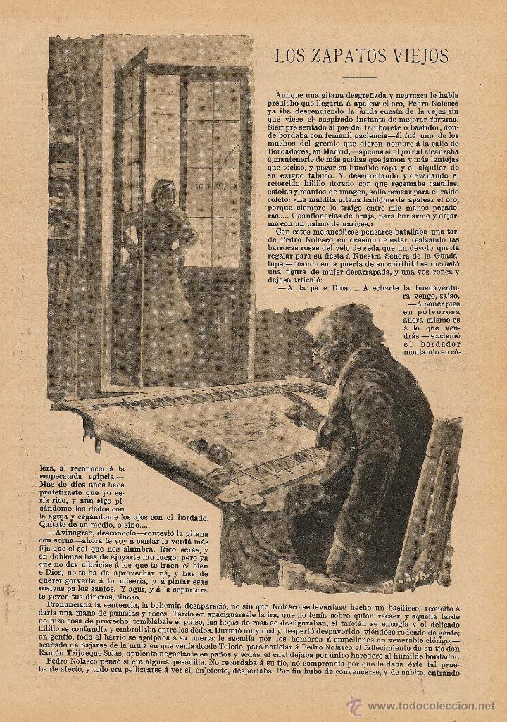 Collection Magazines and Newspapers: Los zapatos viejos / cuento de Emilia Pardo Baz&aacute;n, dibujos de M&eacute;ndez Bringa - 1899