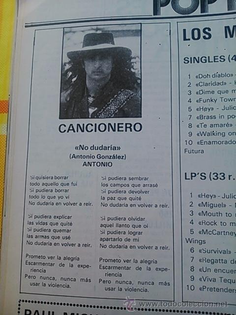 Coleccionismo de Revistas y Peri&oacute;dicos: RECORTE ANTONIO FLORES NO DUDARIA RECORTE DE 1980