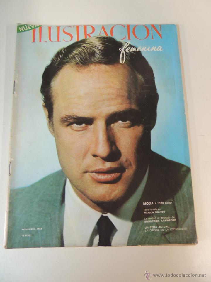 Coleccionismo de Revistas y Peri&oacute;dicos: revista ilustracion femenina n&ordm; 9 noviembre 1965 4&ordf; epoca - marlon brando