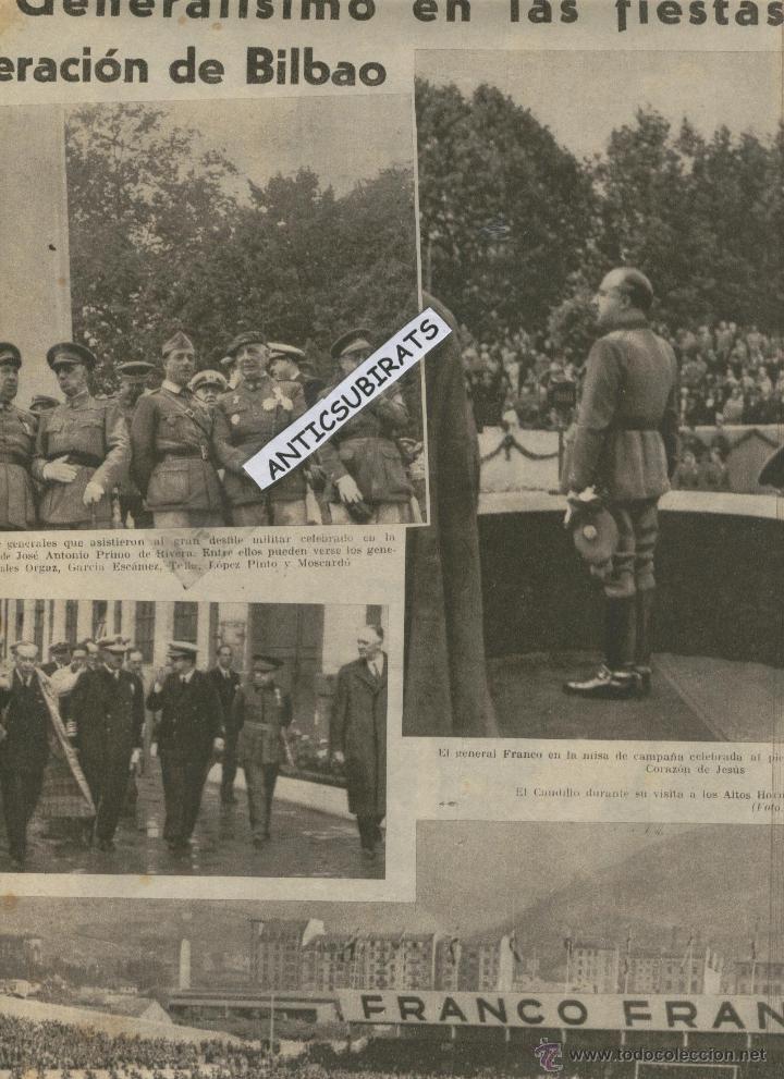 Coleccionismo de Revistas y Peri&oacute;dicos: LA VANGUARDIA A&Ntilde;O 1939 PRIMER VIAJE DE FRANCO A BILBAO FEDERICO GARCIA SANCHIZ GENERAL VARELA