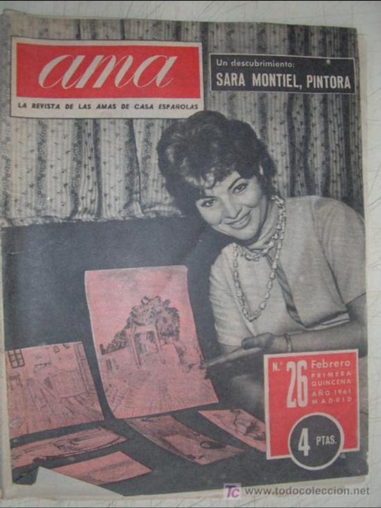Coleccionismo de revistas y peri&oacute;dicos: REVISTA AMA - NUMERO  26 - FEBRERO 1961 - SARA MONTIEL PINTORA