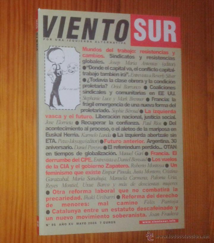 Collection Magazines and Newspapers: VIENTO SUR N. &ordm; 86, 2006 (MUNDOS DEL TRABAJO: RESISTENCIAS Y CAMBIOS)