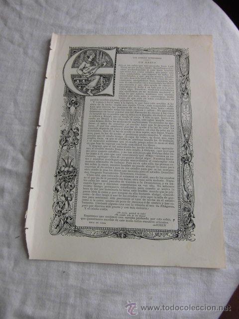 Coleccionismo de Revistas y Peri&oacute;dicos: UN SABIO POR AZORIN DIBUJO DE ARIJA HOJA REVISTA BLANCO Y NEGRO 1906