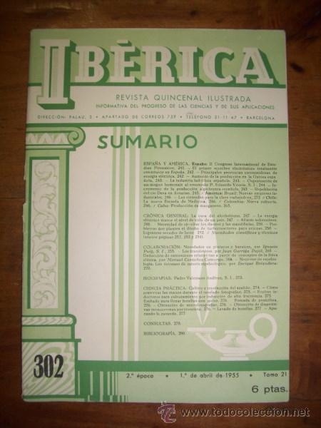 Collection Magazines and Newspapers: IB&Eacute;RICA : Revista quincenal ilustrada : (...). 2&ordf; &Eacute;poca ; 1&ordm; de abril de 1955 ; Tomo 21 ; N&ordm; 302