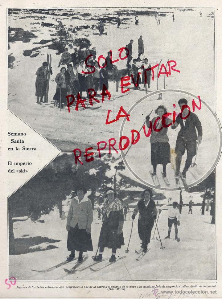 Coleccionismo de revistas y peri&oacute;dicos: MADRID 1923 SIERRA ESQUI SEMANA SANTA HOJA REVISTA