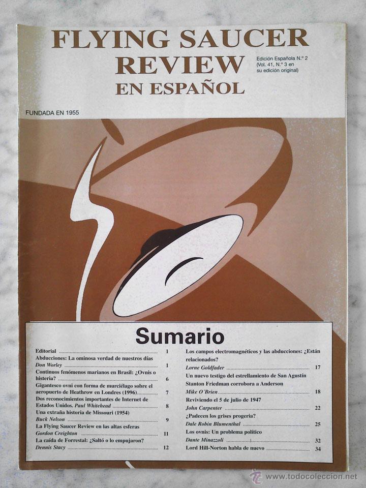 Coleccionismo de Revistas y Peri&oacute;dicos: REVISTA UFOLOG&Iacute;A - FLYING SAUCER REVIEW EN ESPA&Ntilde;OL - N&ordm; 2 - OVNIS