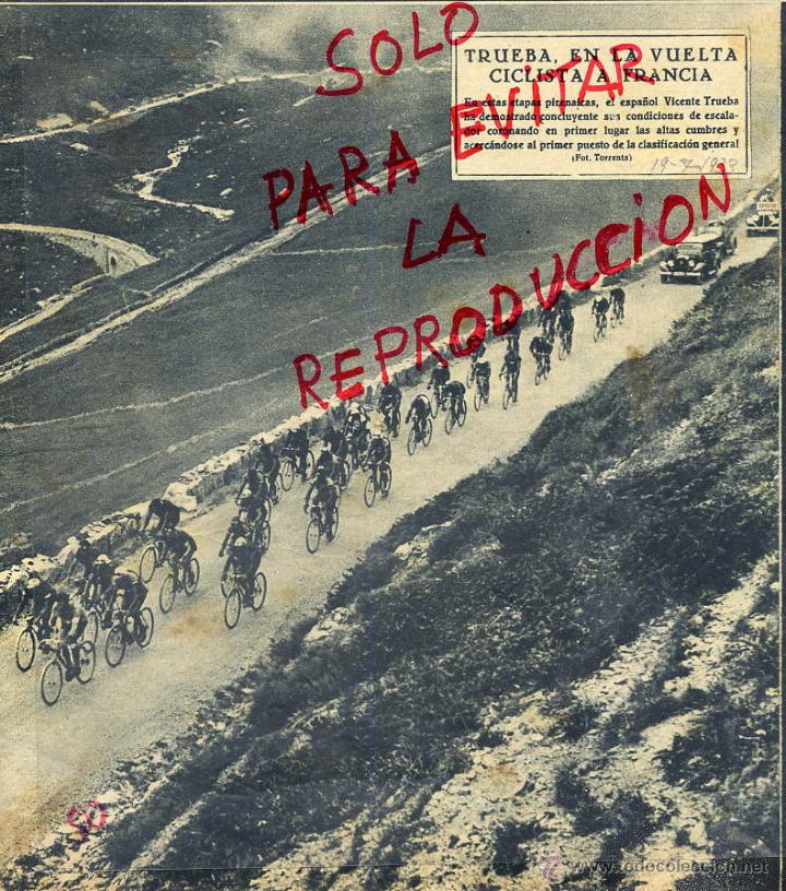 Colecionismo de Revistas e Jornais: CICLISMO 1933 VUELTA A FRANCIA  VICENTE TRUEBA HOJA PORTADA REVISTA
