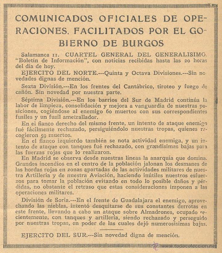 Coleccionismo de Revistas y Periódicos: DIARIO ILUSTRADO ABC 12 DE NOVIEMBRE 1936 NÚM 10438 GUERRA CIVIL * - Foto 4 - 45730189