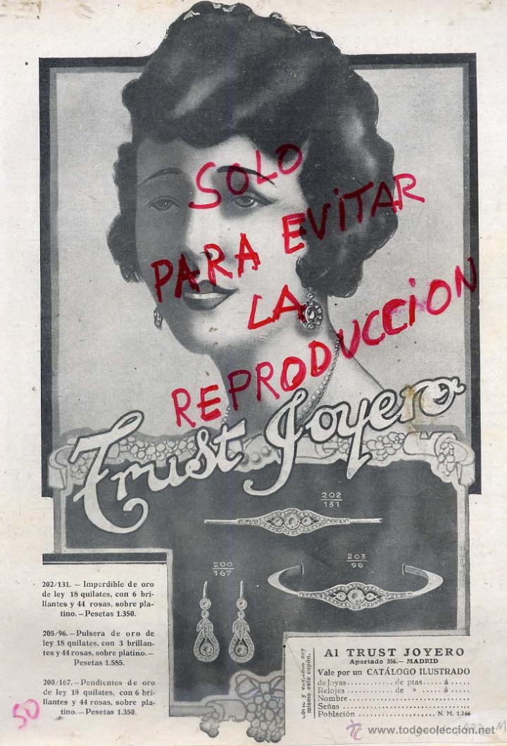 Coleccionismo de Revistas y Peri&oacute;dicos: TRUST JOYERO 1922  MADRID HOJA REVISTA