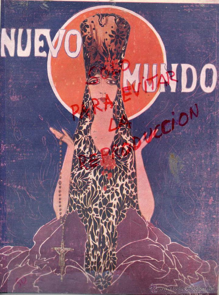Coleccionismo de Revistas y Peri&oacute;dicos: SEMANA SANTA 1923 ROSARIO Y PEINETA ILUSTRACION HOJA PORTADA REVISTA