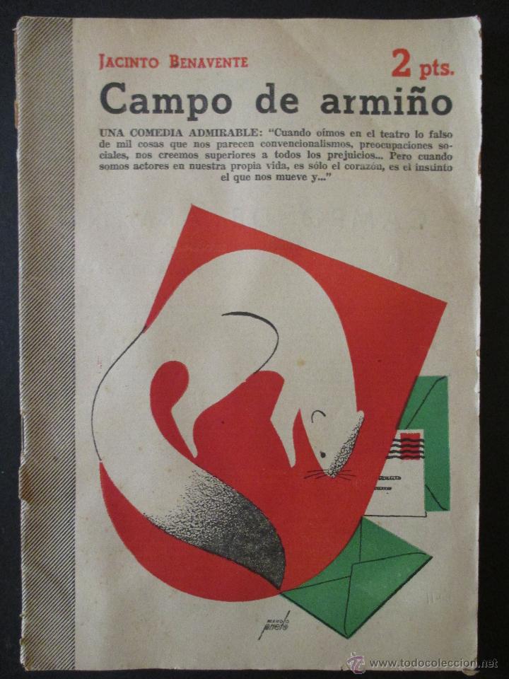 Coleccionismo de Revistas y Peri&oacute;dicos: revista literaria novelas y cuentos,campo de armi&ntilde;o, jacinto benavente,1953,comedia.