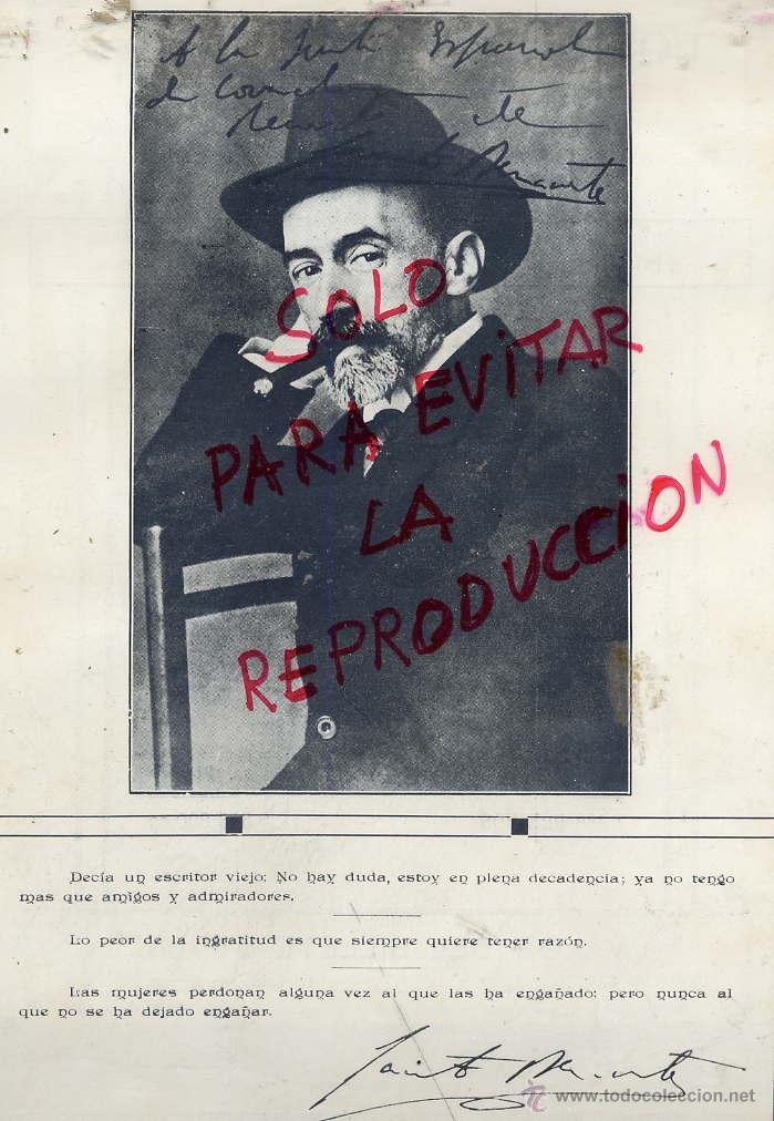 Coleccionismo de Revistas y Peri&oacute;dicos: JACINTO BENAVENTE 1921 DEDICATORIA  HOJA REVISTA