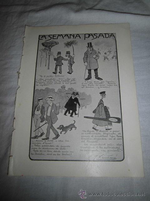 Coleccionismo de Revistas y Peri&oacute;dicos: LA SEMANA PASADA POR XAUDARO HOJA REVISTA BLANCO Y NEGRO 1906