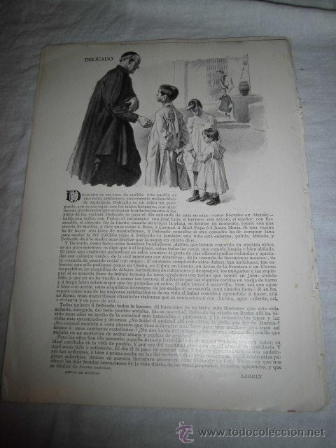 Coleccionismo de Revistas y Peri&oacute;dicos: DELICADO POR AZORIN DIBUJO HUERTAS HOJA REVISTA BLANCO Y NEGRO 1906