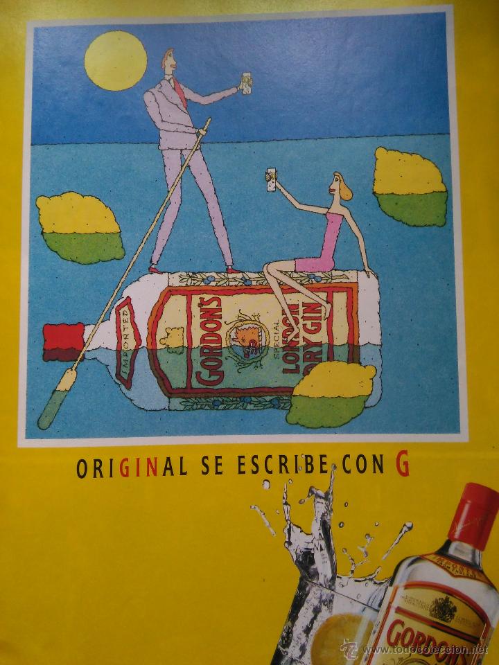 Coleccionismo de revistas y peri&oacute;dicos: RECORTE anuncio gin ginebra gordons