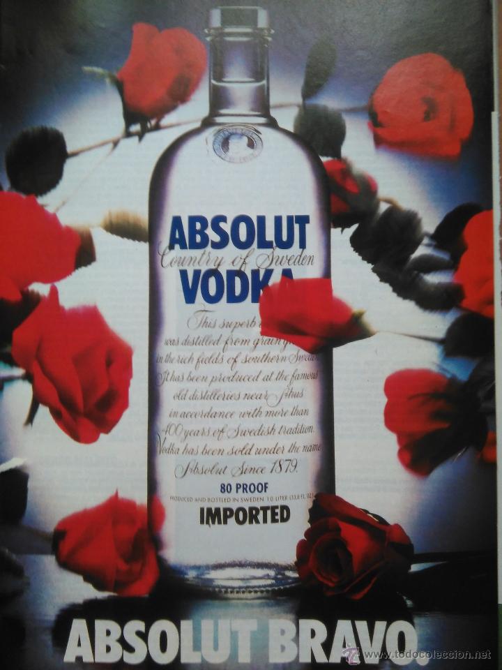 Collection Magazines and Newspapers: RECORTE anuncio absolut vodka
