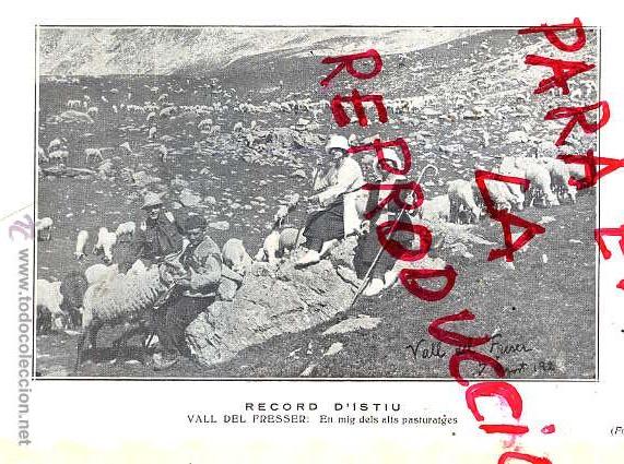 Sammeln von Zeitschriften und Zeitungen: VALL DEL FRESSER 1922 RECUERDO CON PASTOR HOJA REVISTA