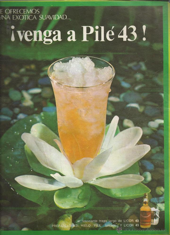 Coleccionismo de Revistas y Peri&oacute;dicos: ANUNCIO *LICOR 43* - &iexcl;VENGA A PIL&Eacute; 43! - HOJA REVISTA