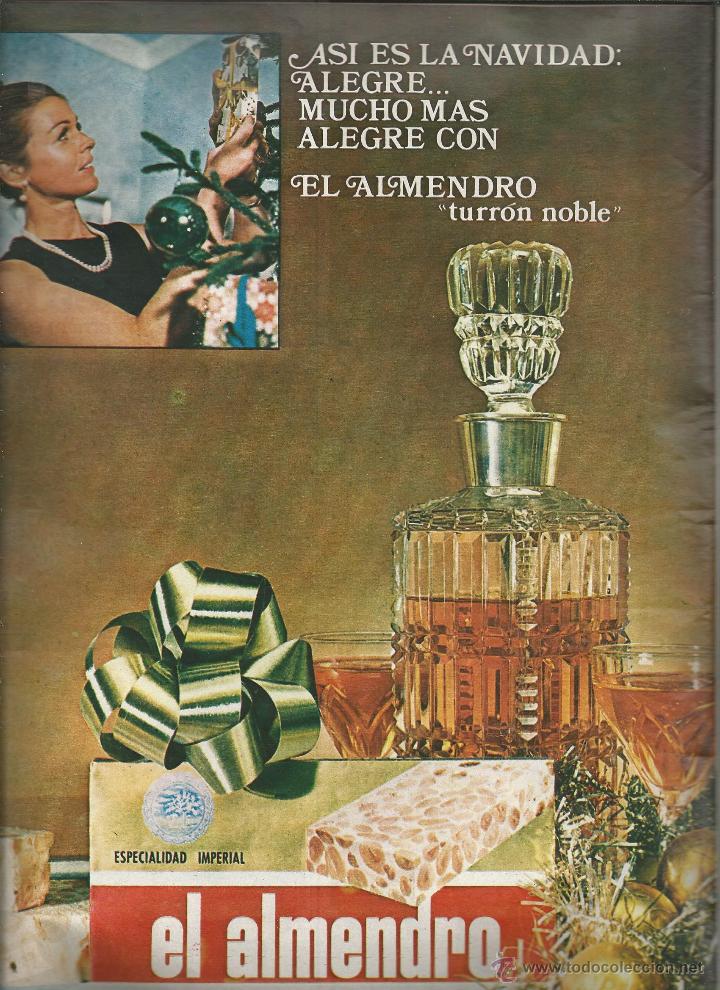Coleccionismo de Revistas y Peri&oacute;dicos: ANUNCIO TURRON EL ALMENDRO - A&Ntilde;O 1968 - HOJA REVISTA