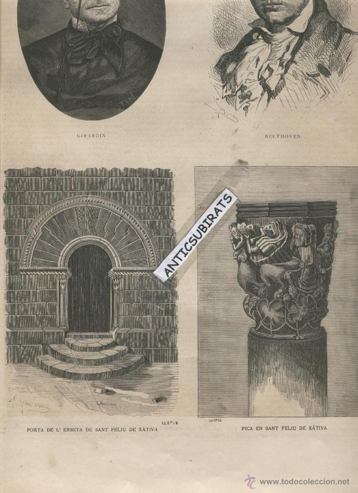Coleccionismo de Revistas y Peri&oacute;dicos: REVISTA ANY 1881 GRAVAT SANT FELIU DE XATIVA JATIVA BEETHOVEN CARLES IBA&Ntilde;EZ EMILI COCA COLLADO