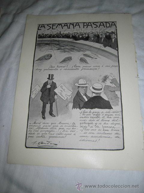 Coleccionismo de Revistas y Peri&oacute;dicos: LA SEMANA PASADA POR XAUDARO HOJA REVISTA BLANCO Y NEGRO 1906