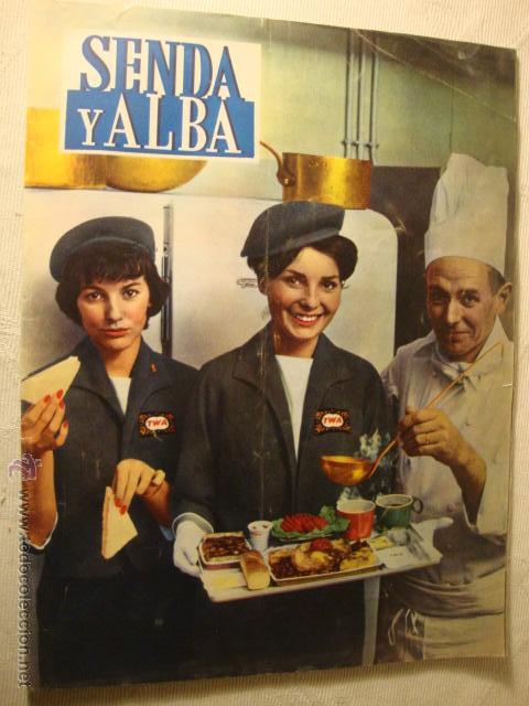 Collectionnisme de Revues et Journaux: REVISTA SENDA Y ALBA N&ordm; 215 1961 AZAFATAS AVION TWA LA50