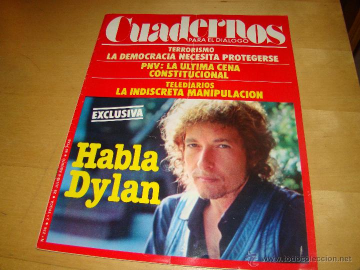 Coleccionismo de revistas y peri&oacute;dicos: Antigua revista Cuadernos para el dialogo -  HABLA BOB DYLAN