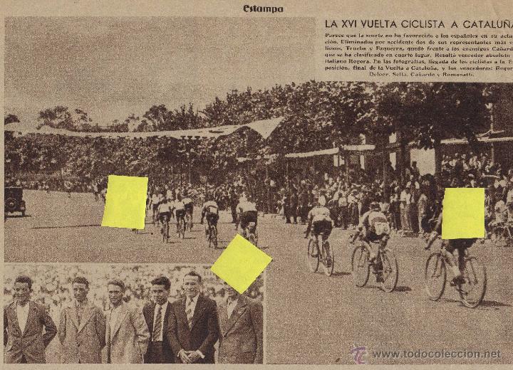 Coleccionismo de Revistas y Peri&oacute;dicos: XVI vuelta ciclista catalu&ntilde;a 1934 deporte ciclismo corredores bicicleta atletismo deportivo