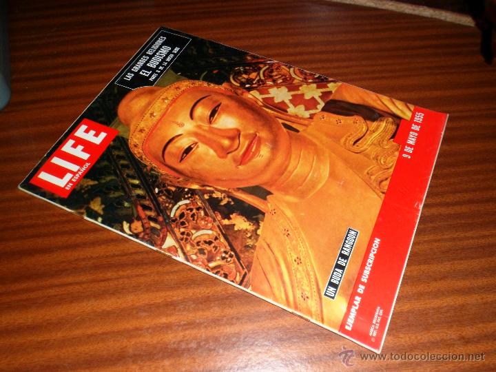 Coleccionismo de revistas y peri&oacute;dicos: LIFE EN ESPA&Ntilde;OL. 9 MAYO 1955. UN BUDA DE RANGOON. EJEMPLAR DE SUBSCRICI&Oacute;N
