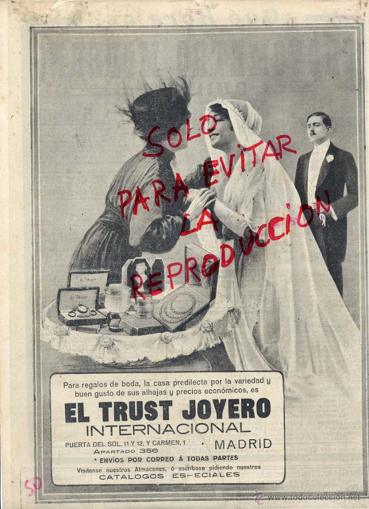Coleccionismo de Revistas y Peri&oacute;dicos: EL TRUST JOYERO 1916 MADRID HOJA REVISTA